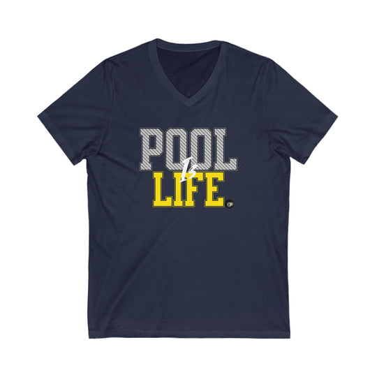 Pool is Life - 8 Ball - Unisex V - Neck Tee - BFLY BILLIARDS
