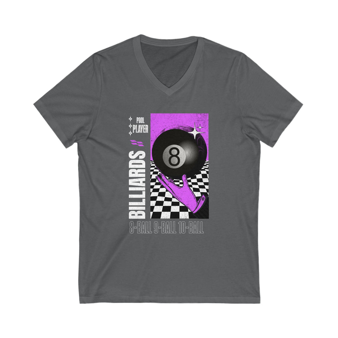Pool Player - Billiards - Unisex V - Neck Tee - BFLY BILLIARDS
