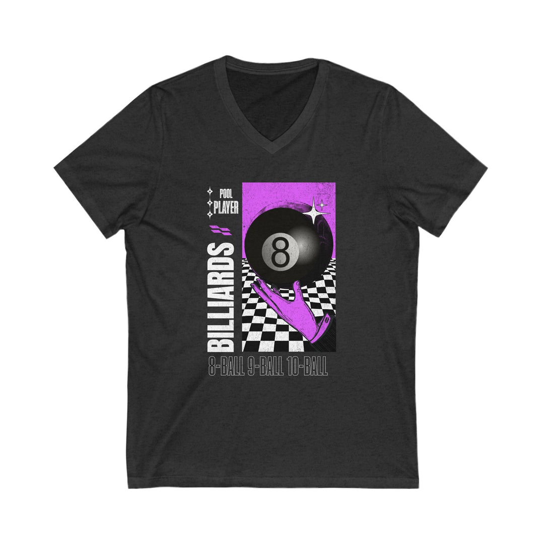 Pool Player - Billiards - Unisex V - Neck Tee - BFLY BILLIARDS