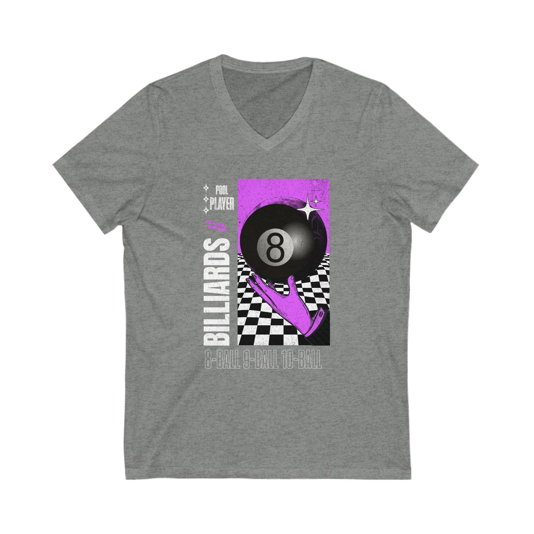 Pool Player - Billiards - Unisex V - Neck Tee - BFLY BILLIARDS