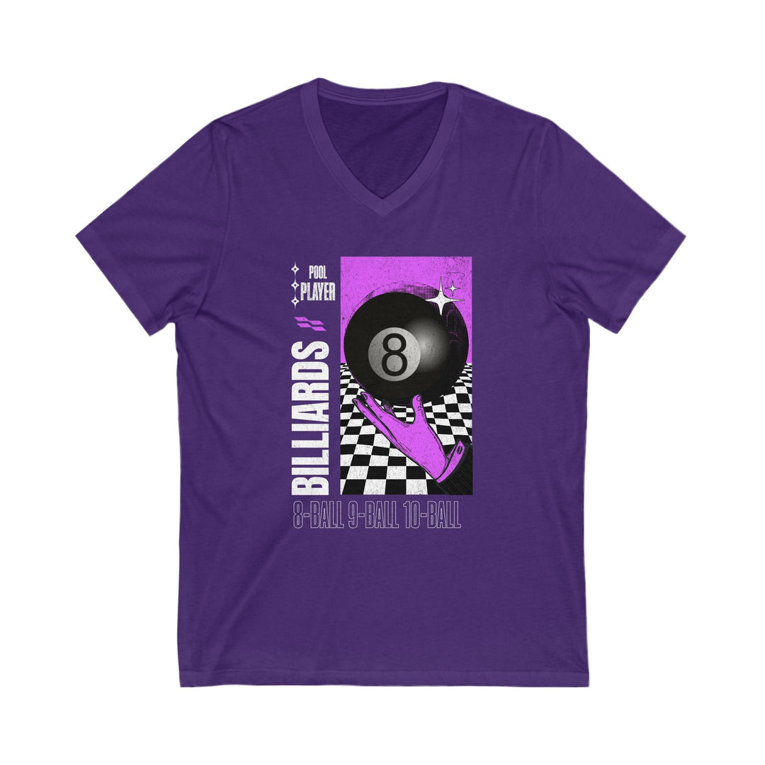 Pool Player - Billiards - Unisex V - Neck Tee - BFLY BILLIARDS