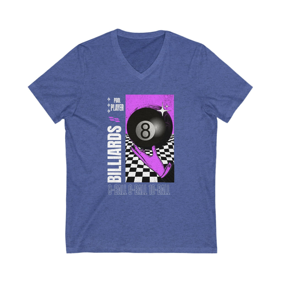 Pool Player - Billiards - Unisex V - Neck Tee - BFLY BILLIARDS