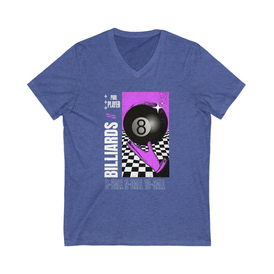Pool Player - Billiards - Unisex V - Neck Tee - BFLY BILLIARDS