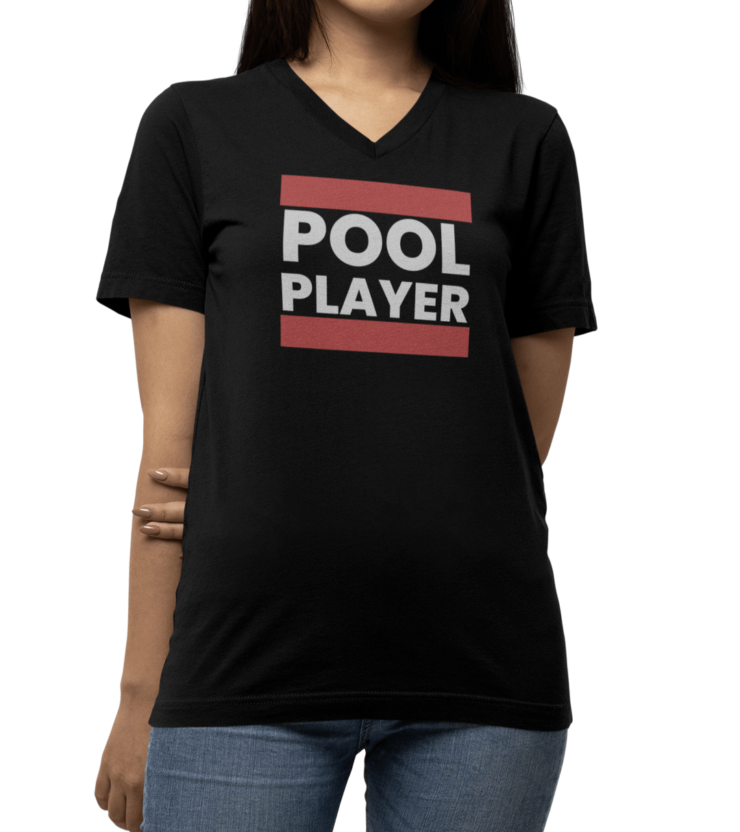 Pool Player - Unisex V - Neck Tee - BFLY BILLIARDS