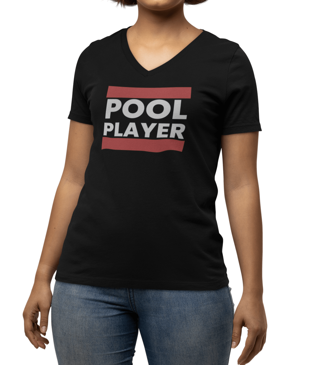 Pool Player - Unisex V - Neck Tee - BFLY BILLIARDS