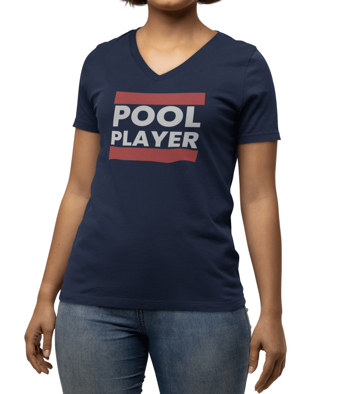 Pool Player - Unisex V - Neck Tee - BFLY BILLIARDS