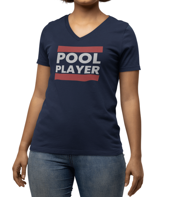 Pool Player - Unisex V - Neck Tee - BFLY BILLIARDS