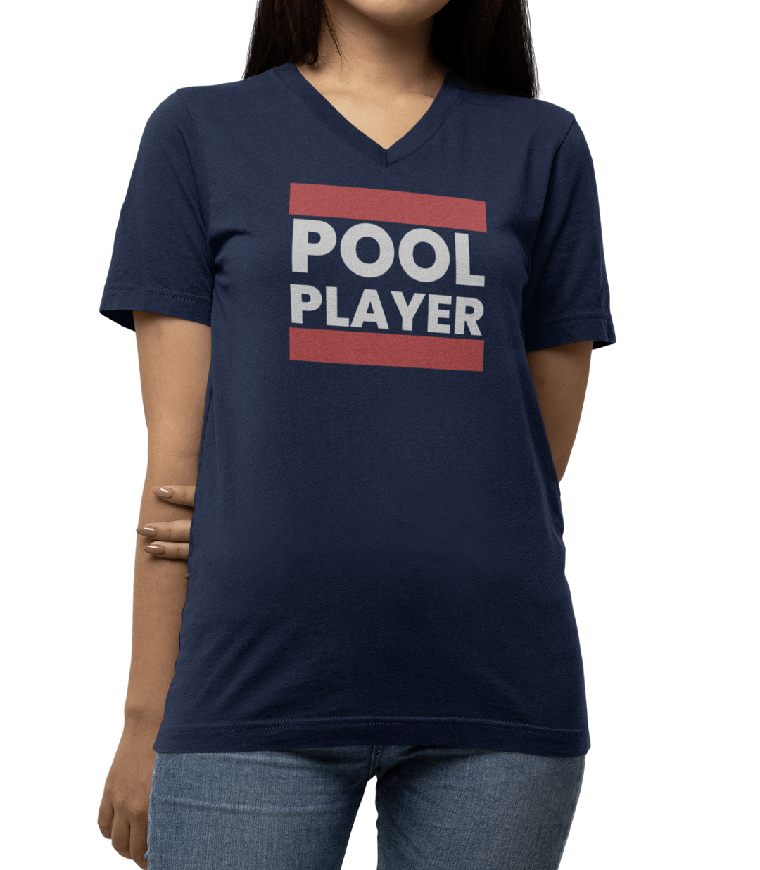 Pool Player - Unisex V - Neck Tee - BFLY BILLIARDS