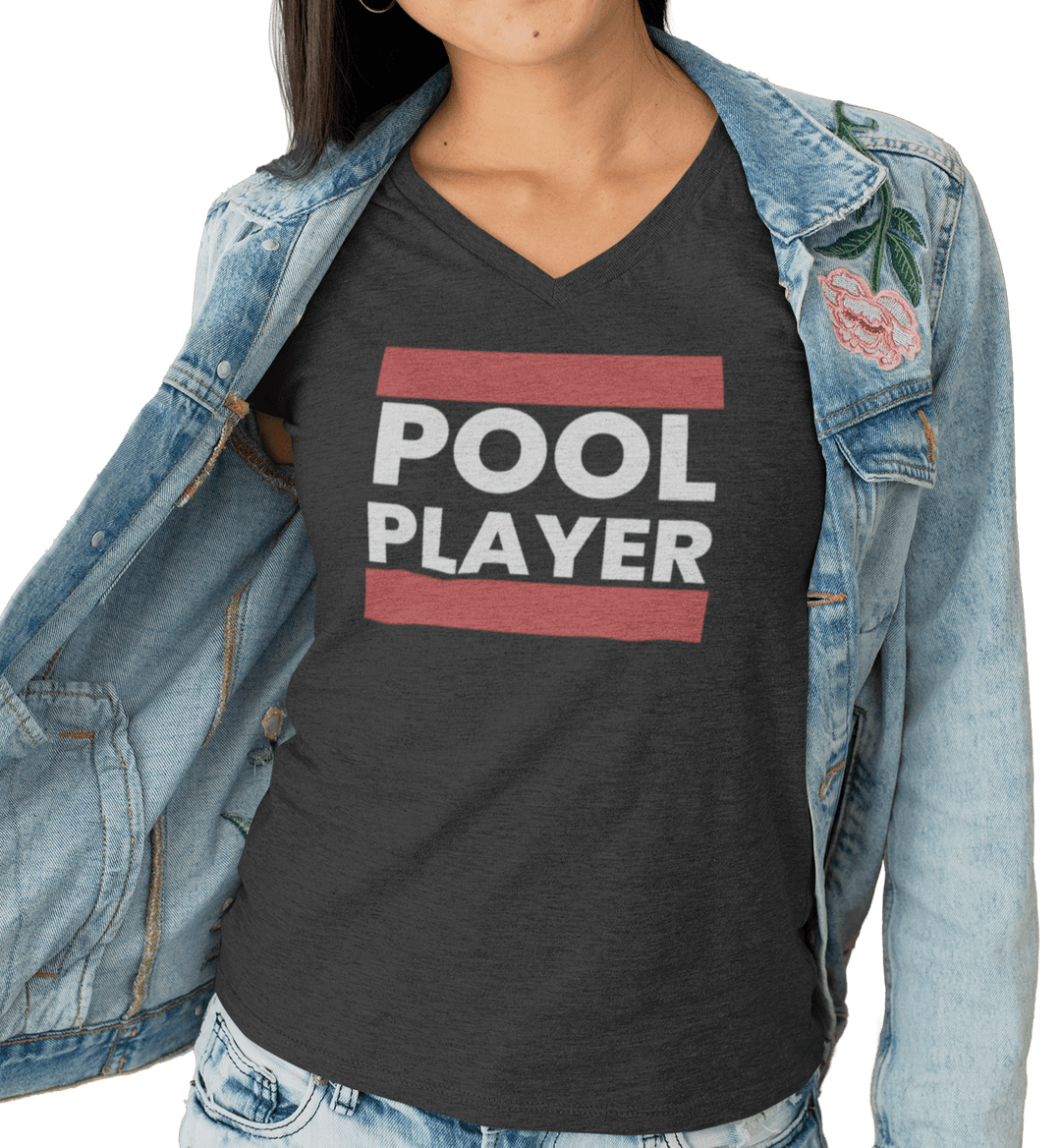 Pool Player - Unisex V - Neck Tee - BFLY BILLIARDS