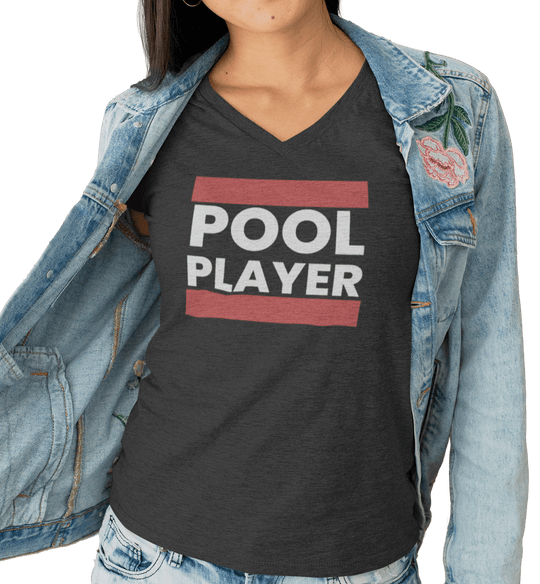 Pool Player - Unisex V - Neck Tee - BFLY BILLIARDS