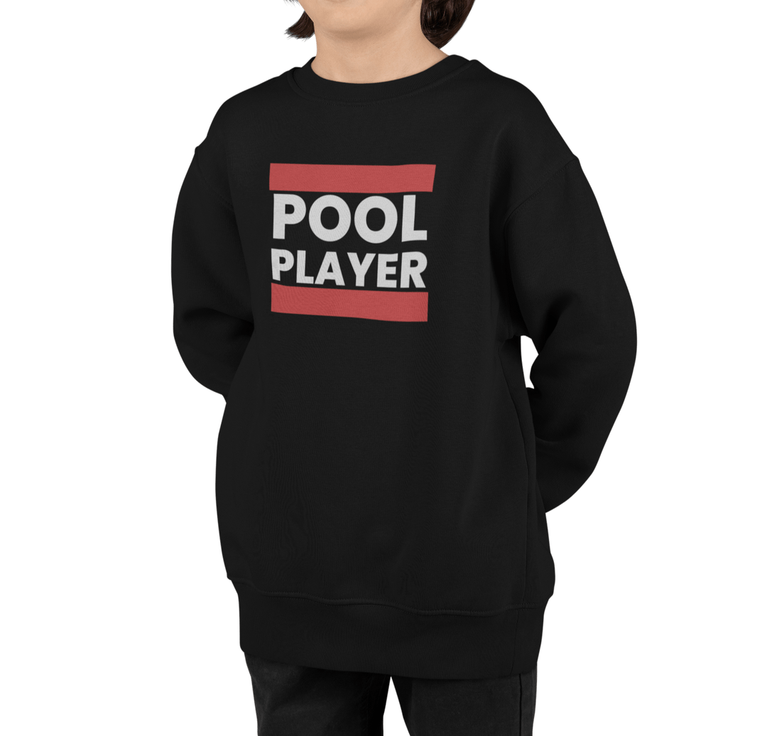 Pool Player - Unisex Youth Crewneck Sweatshirt - BFLY BILLIARDS