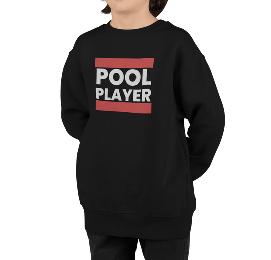 Pool Player - Unisex Youth Crewneck Sweatshirt - BFLY BILLIARDS