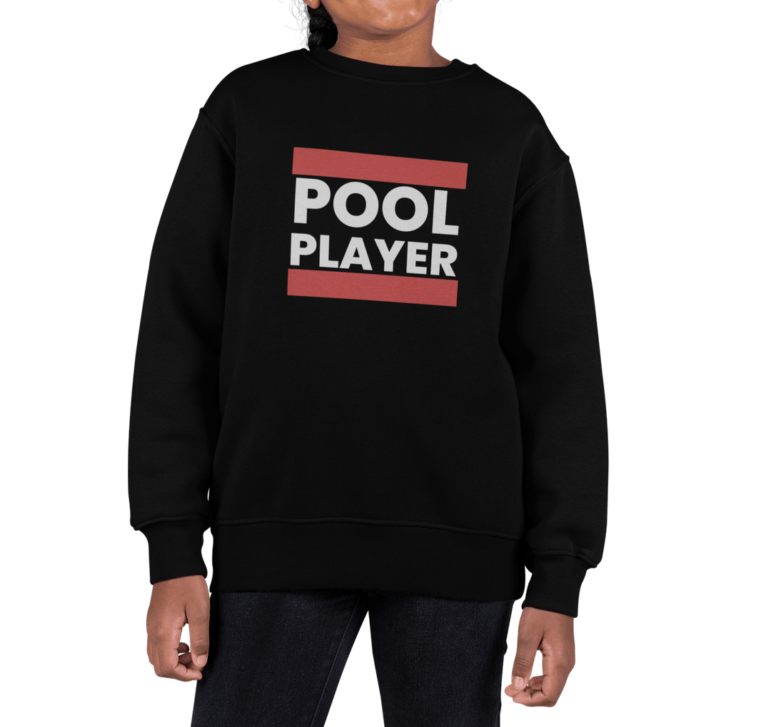 Pool Player - Unisex Youth Crewneck Sweatshirt - BFLY BILLIARDS