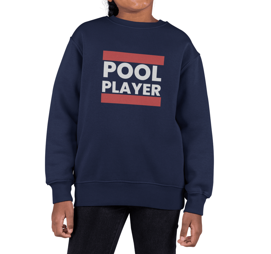 Pool Player - Unisex Youth Crewneck Sweatshirt - BFLY BILLIARDS