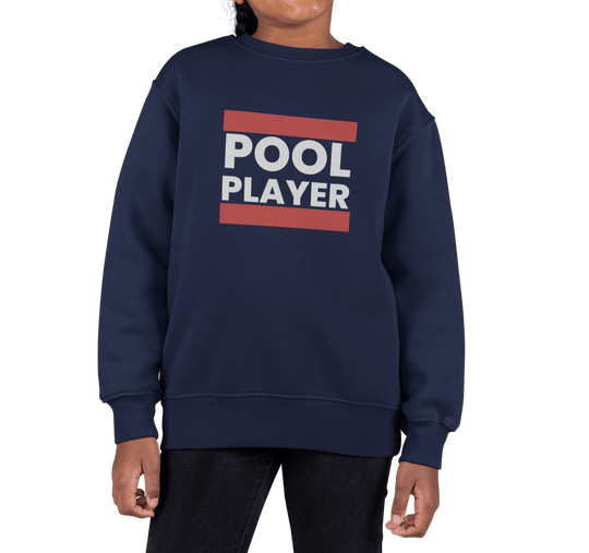 Pool Player - Unisex Youth Crewneck Sweatshirt - BFLY BILLIARDS