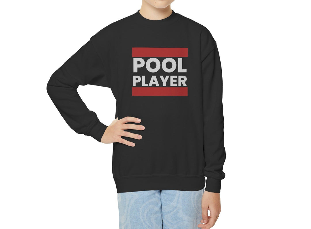 Pool Player - Unisex Youth Crewneck Sweatshirt - BFLY BILLIARDS