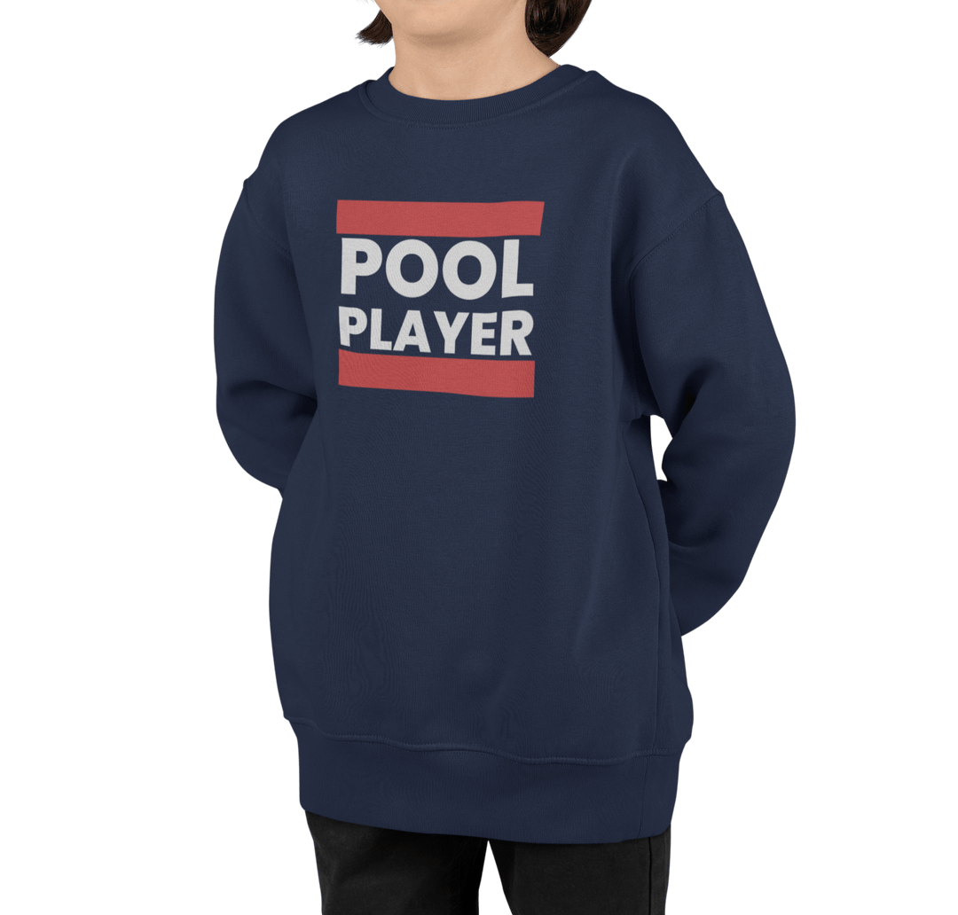 Pool Player - Unisex Youth Crewneck Sweatshirt - BFLY BILLIARDS