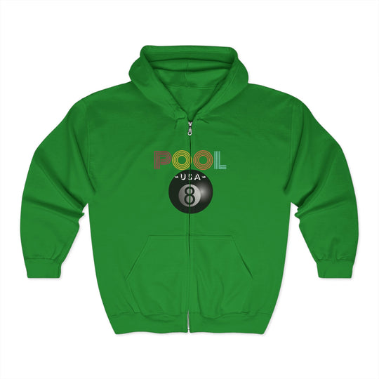 POOL USA - 8 Ball - Full Zip Hoodie - BFLY BILLIARDS