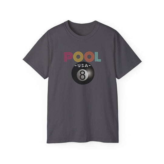 POOL USA - 8 Ball - Unisex Cotton T-Shirt - BFLY BILLIARDS