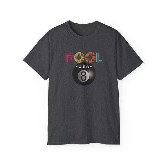 POOL USA - 8 Ball - Unisex Cotton T-Shirt - BFLY BILLIARDS