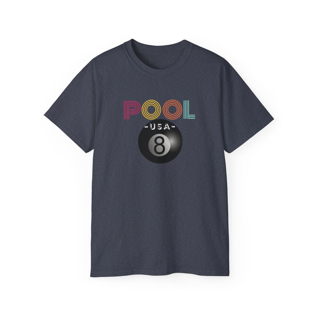 POOL USA - 8 Ball - Unisex Cotton T-Shirt - BFLY BILLIARDS