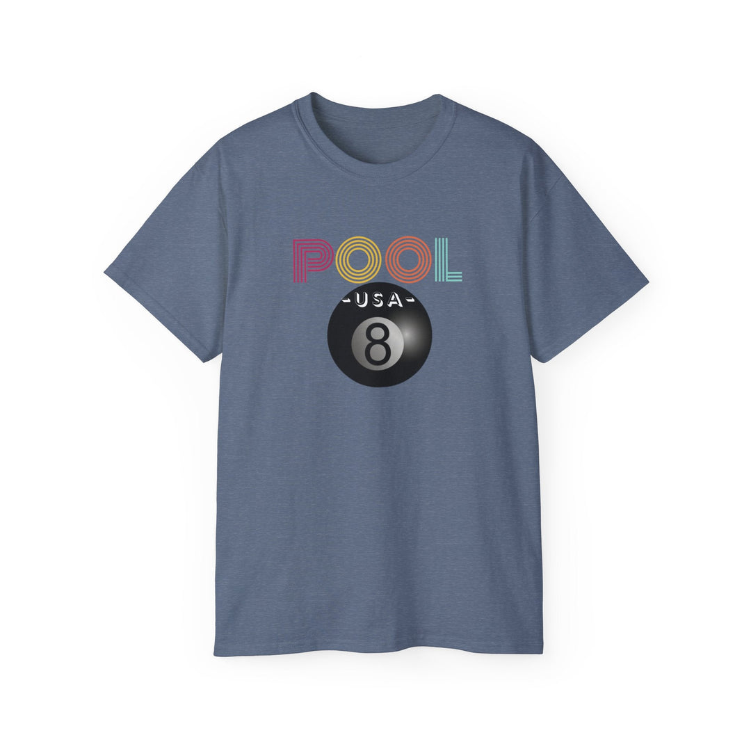 POOL USA - 8 Ball - Unisex Cotton T-Shirt - BFLY BILLIARDS