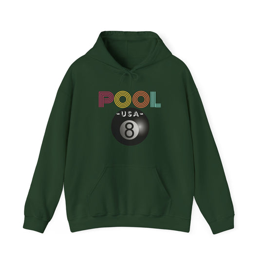POOL USA - 8 Ball - Unisex Pullover Hoodie - BFLY BILLIARDS