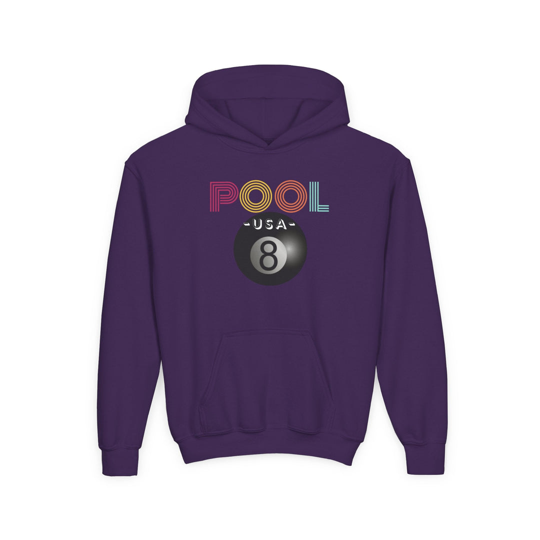 POOL USA - 8 Ball - Unisex Youth Pullover Hoodie - BFLY BILLIARDS