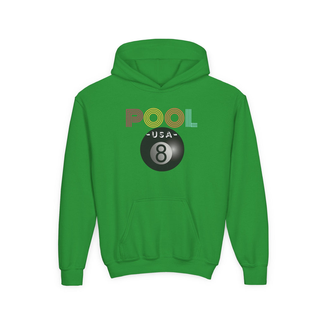POOL USA - 8 Ball - Unisex Youth Pullover Hoodie - BFLY BILLIARDS