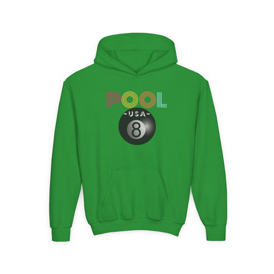 POOL USA - 8 Ball - Unisex Youth Pullover Hoodie - BFLY BILLIARDS