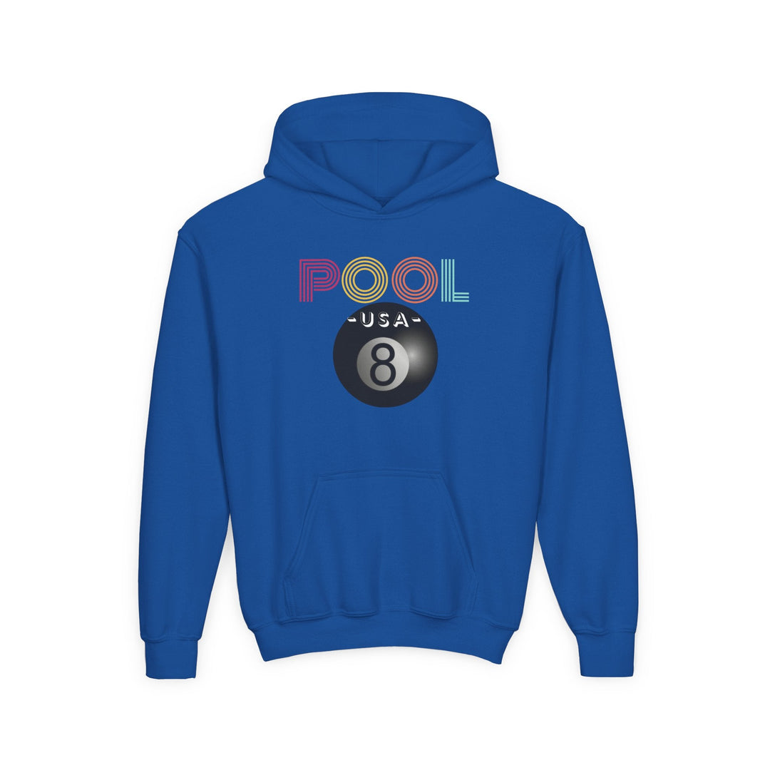 POOL USA - 8 Ball - Unisex Youth Pullover Hoodie - BFLY BILLIARDS