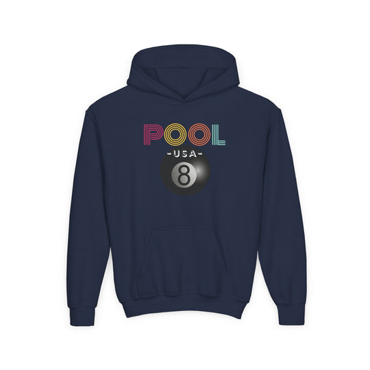 POOL USA - 8 Ball - Unisex Youth Pullover Hoodie - BFLY BILLIARDS