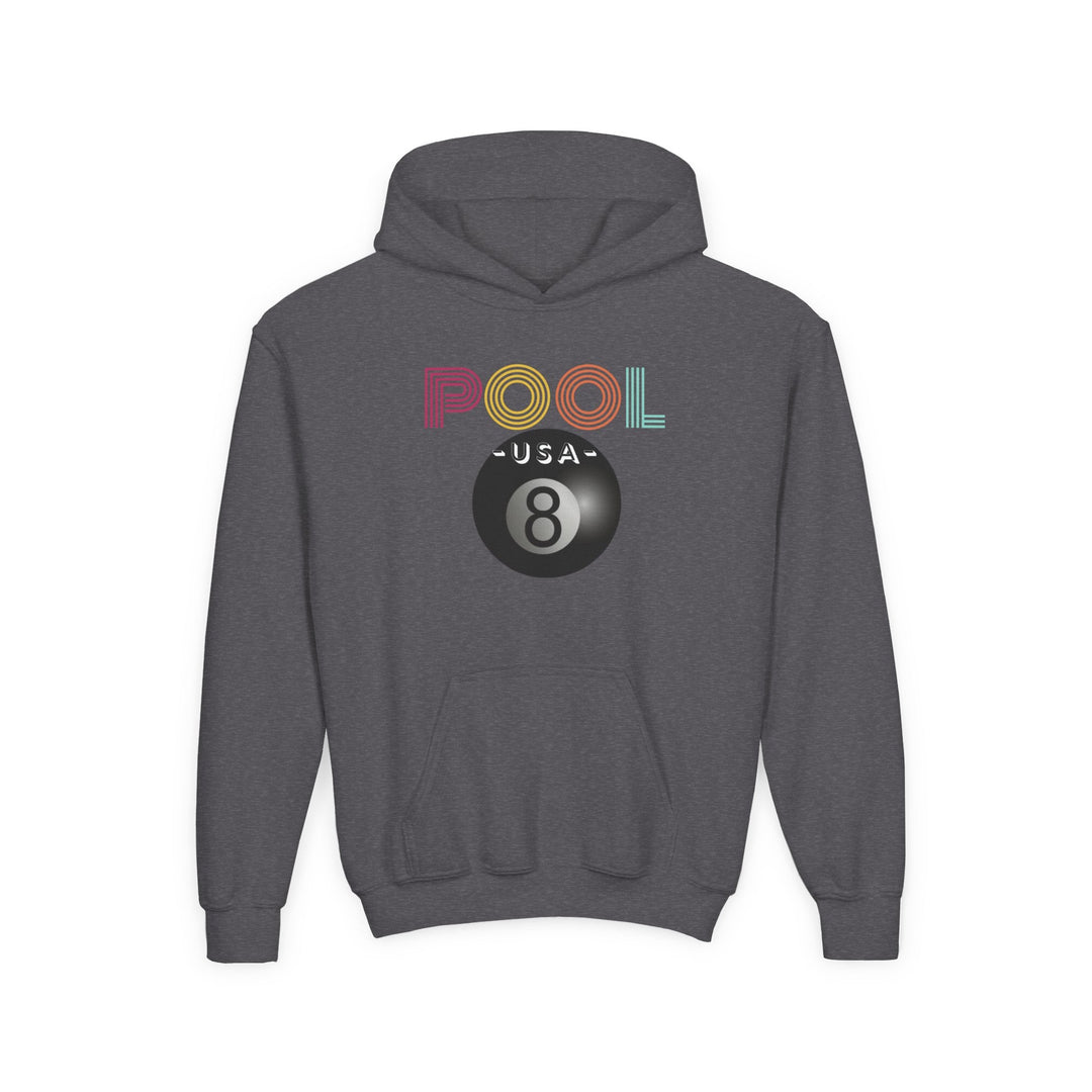 POOL USA - 8 Ball - Unisex Youth Pullover Hoodie - BFLY BILLIARDS