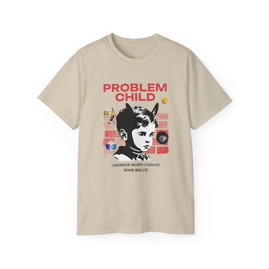 Problem Child - Pool Balls - Unisex Cotton T-Shirt - BFLY BILLIARDS