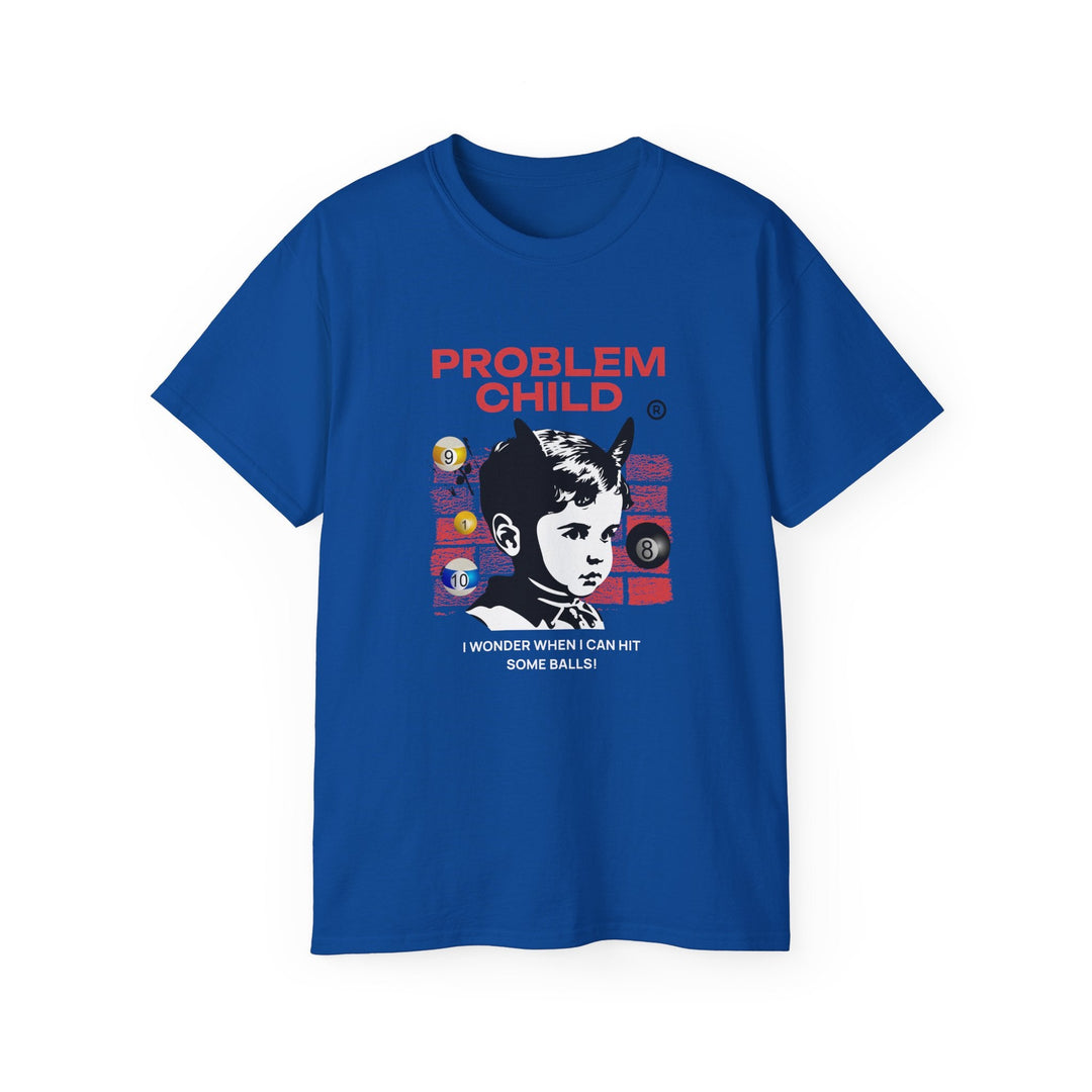 Problem Child - Pool Balls - Unisex Cotton T-Shirt - BFLY BILLIARDS