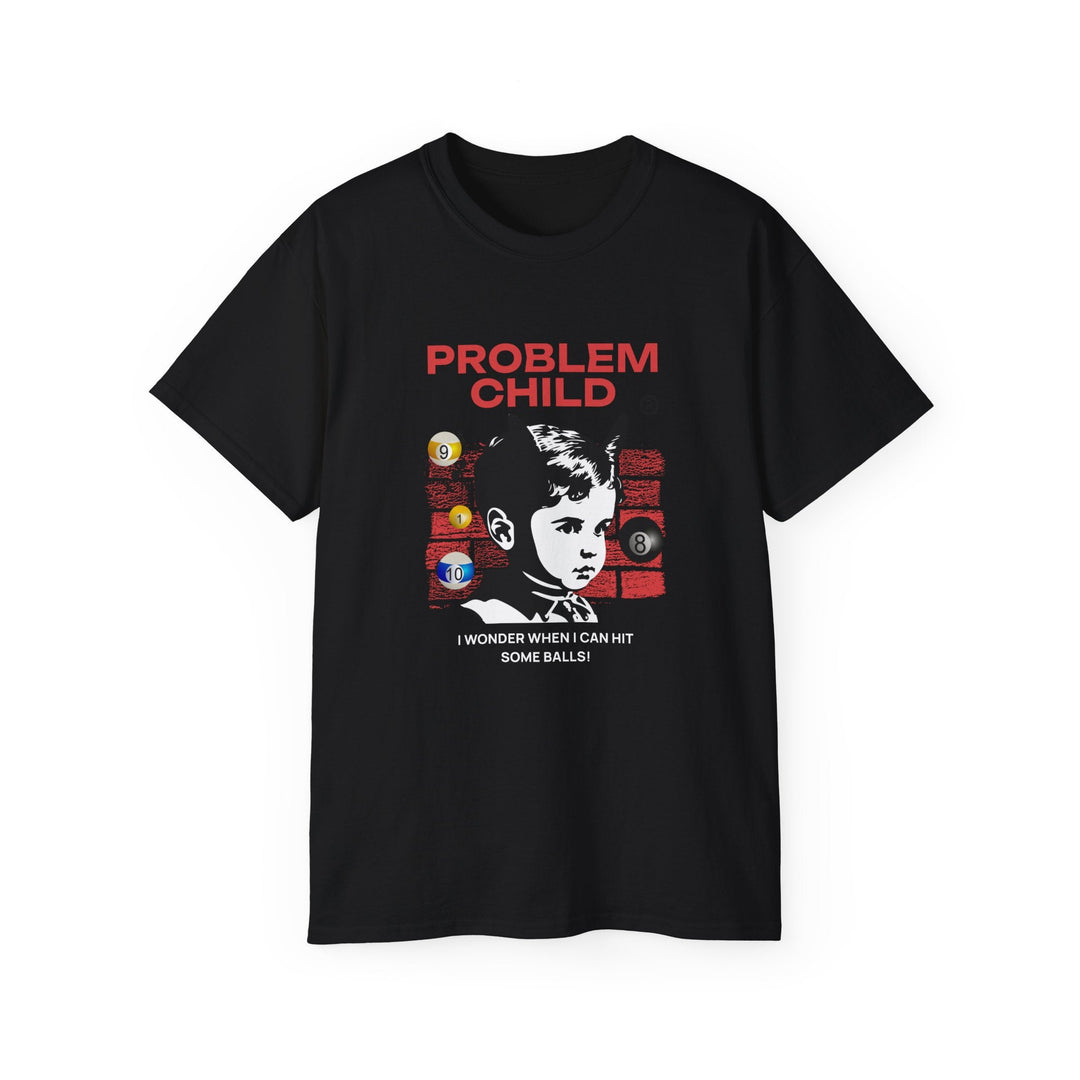 Problem Child - Pool Balls - Unisex Cotton T-Shirt - BFLY BILLIARDS