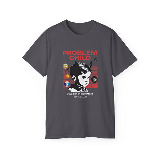Problem Child - Pool Balls - Unisex Cotton T-Shirt - BFLY BILLIARDS