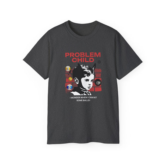 Problem Child - Pool Balls - Unisex Cotton T-Shirt - BFLY BILLIARDS