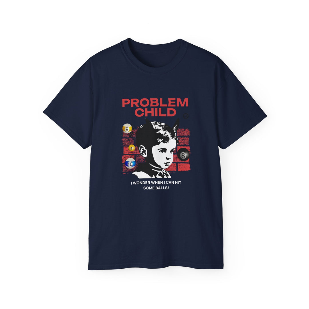 Problem Child - Pool Balls - Unisex Cotton T-Shirt - BFLY BILLIARDS