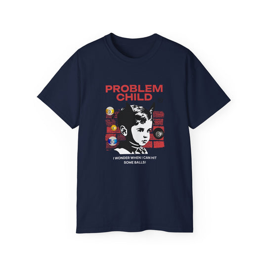 Problem Child - Pool Balls - Unisex Cotton T-Shirt - BFLY BILLIARDS