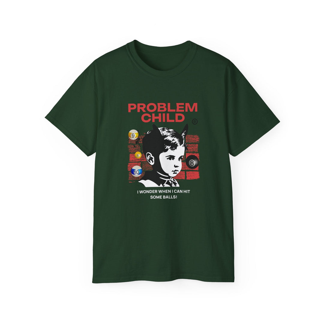 Problem Child - Pool Balls - Unisex Cotton T-Shirt - BFLY BILLIARDS