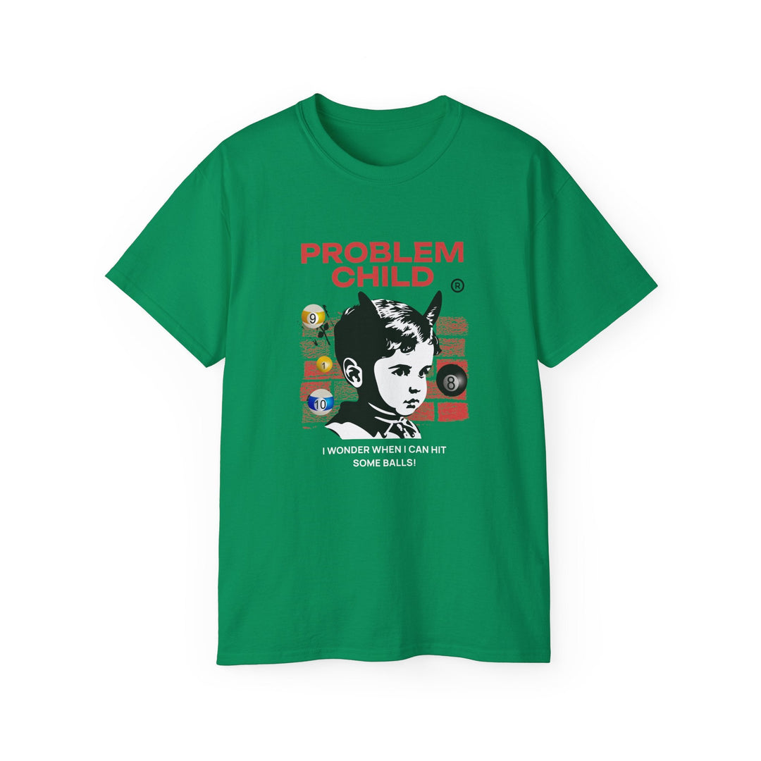 Problem Child - Pool Balls - Unisex Cotton T-Shirt - BFLY BILLIARDS