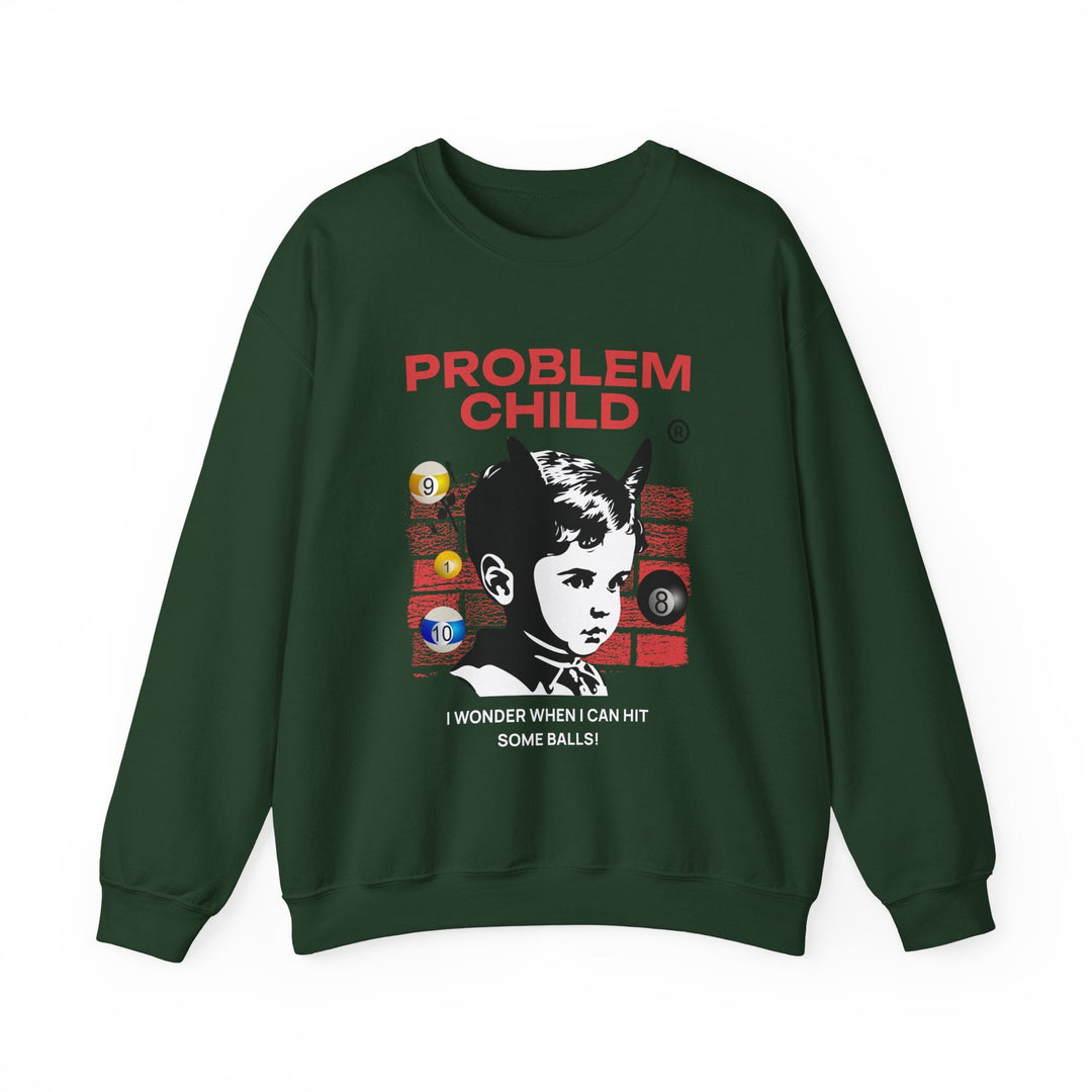 Problem Child - Pool Balls - Unisex Crewneck Sweatshirt - BFLY BILLIARDS