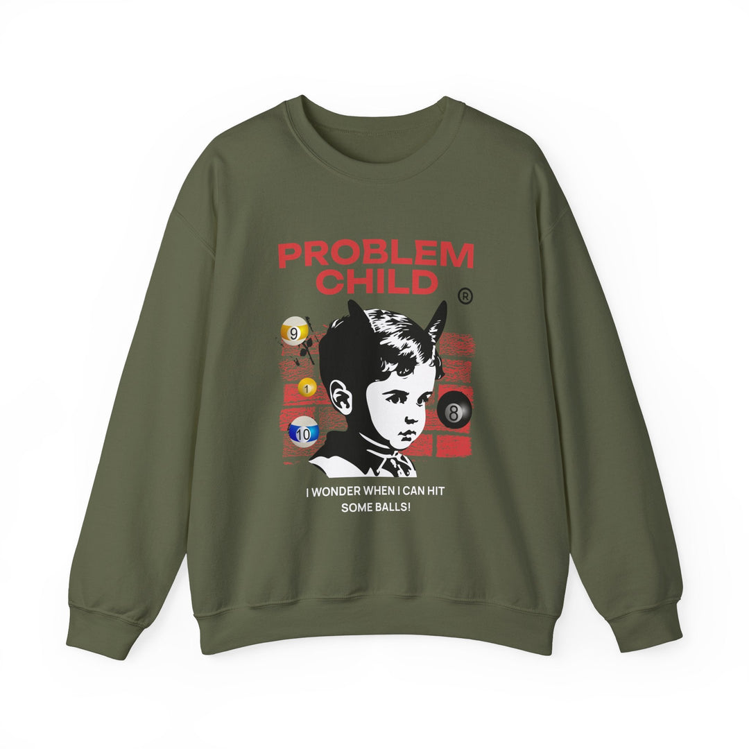 Problem Child - Pool Balls - Unisex Crewneck Sweatshirt - BFLY BILLIARDS