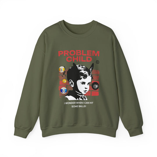Problem Child - Pool Balls - Unisex Crewneck Sweatshirt - BFLY BILLIARDS