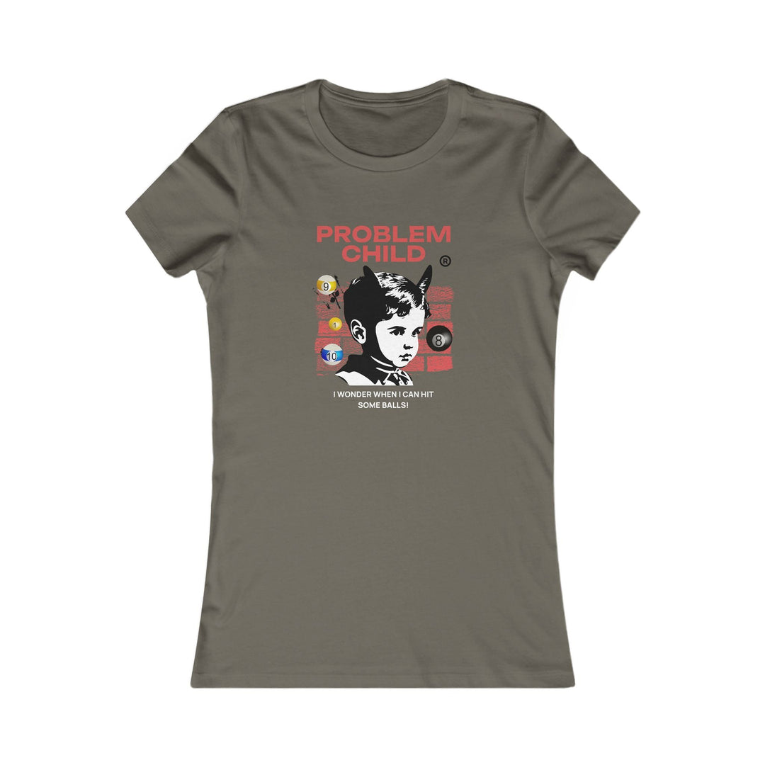 Problem Child - Pool Balls - Women's Fitted Tee - BFLY BILLIARDS