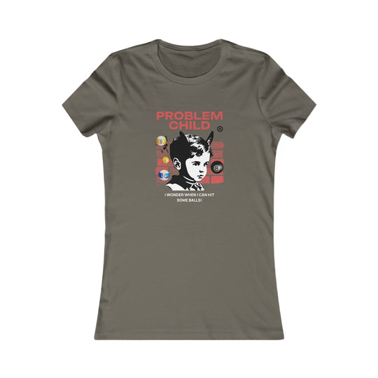 Problem Child - Pool Balls - Women's Fitted Tee - BFLY BILLIARDS