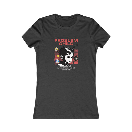 Problem Child - Pool Balls - Women's Fitted Tee - BFLY BILLIARDS