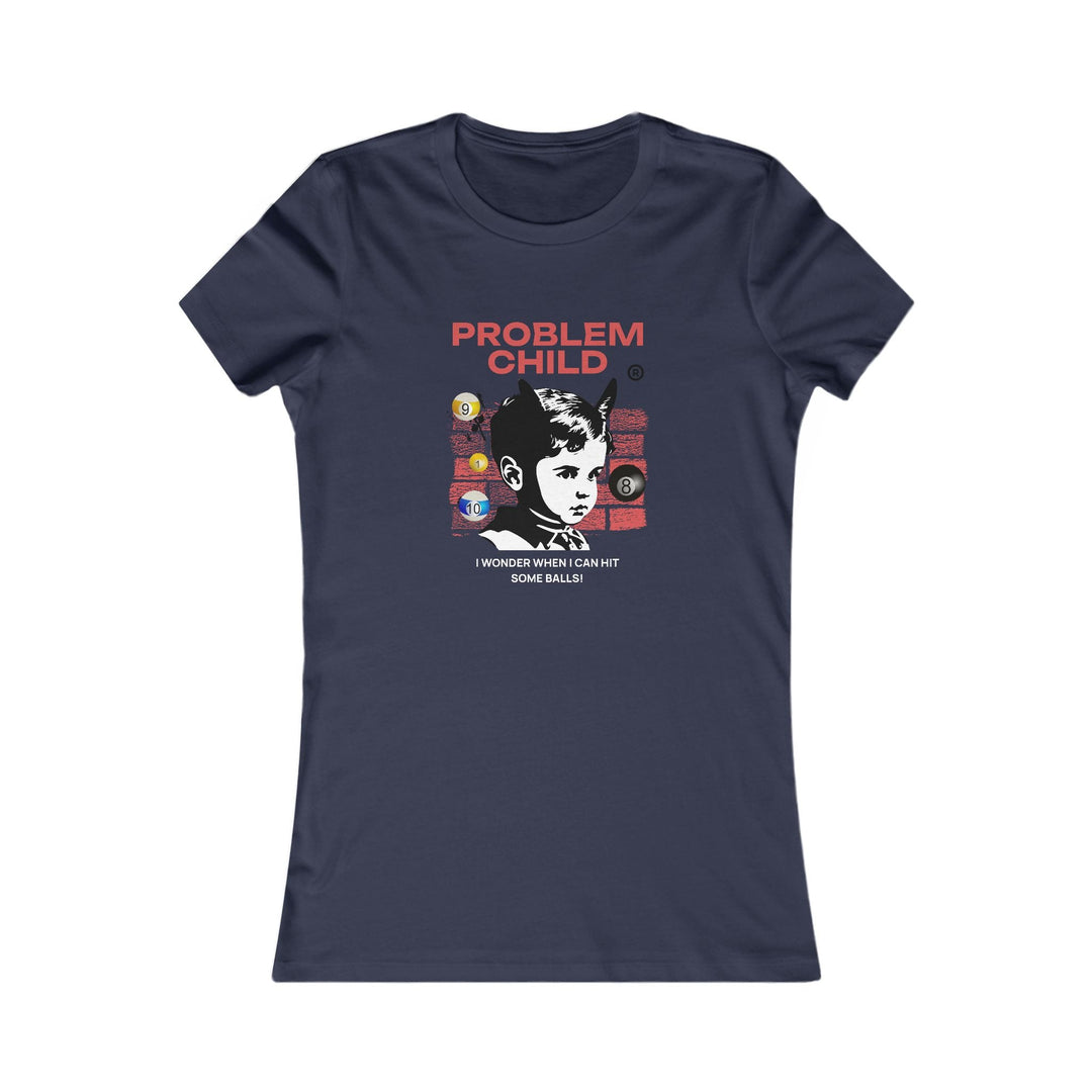 Problem Child - Pool Balls - Women's Fitted Tee - BFLY BILLIARDS