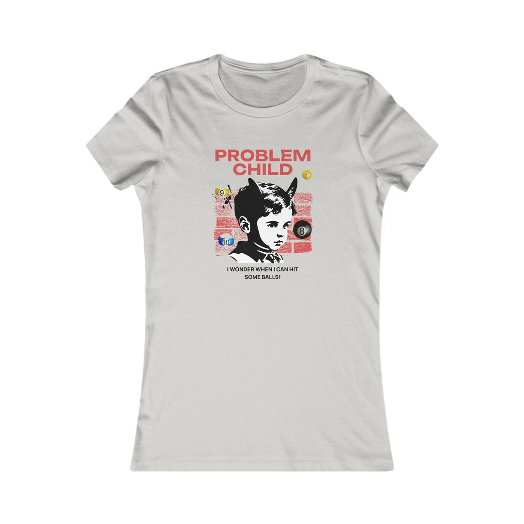 Problem Child - Pool Balls - Women's Fitted Tee - BFLY BILLIARDS